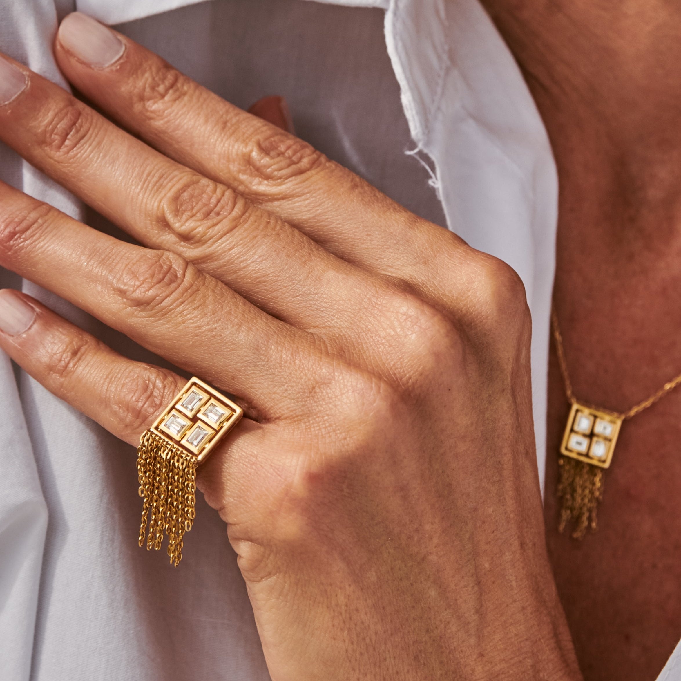Mini Ricefield Fringe Ring