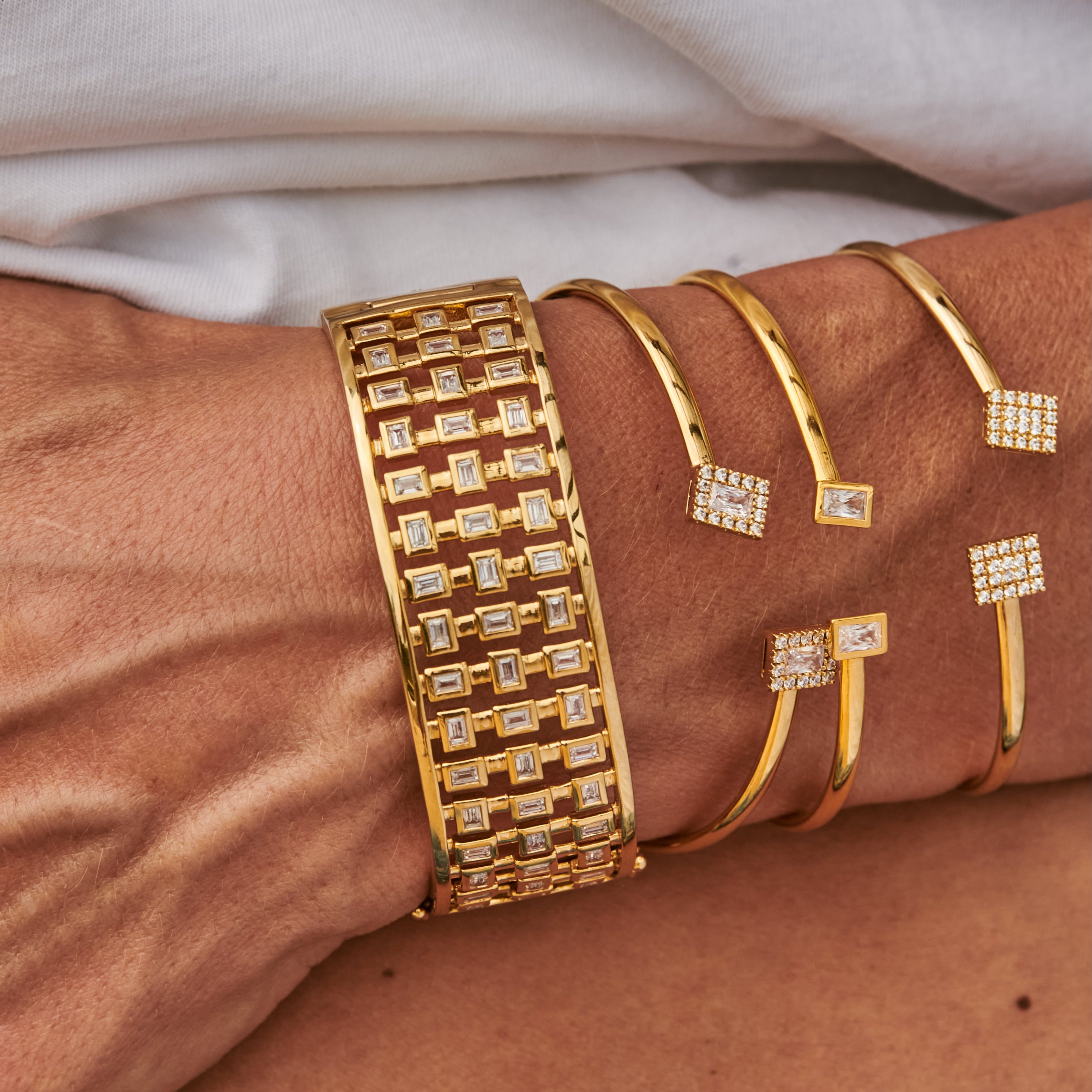 Rice Bangle Pavé