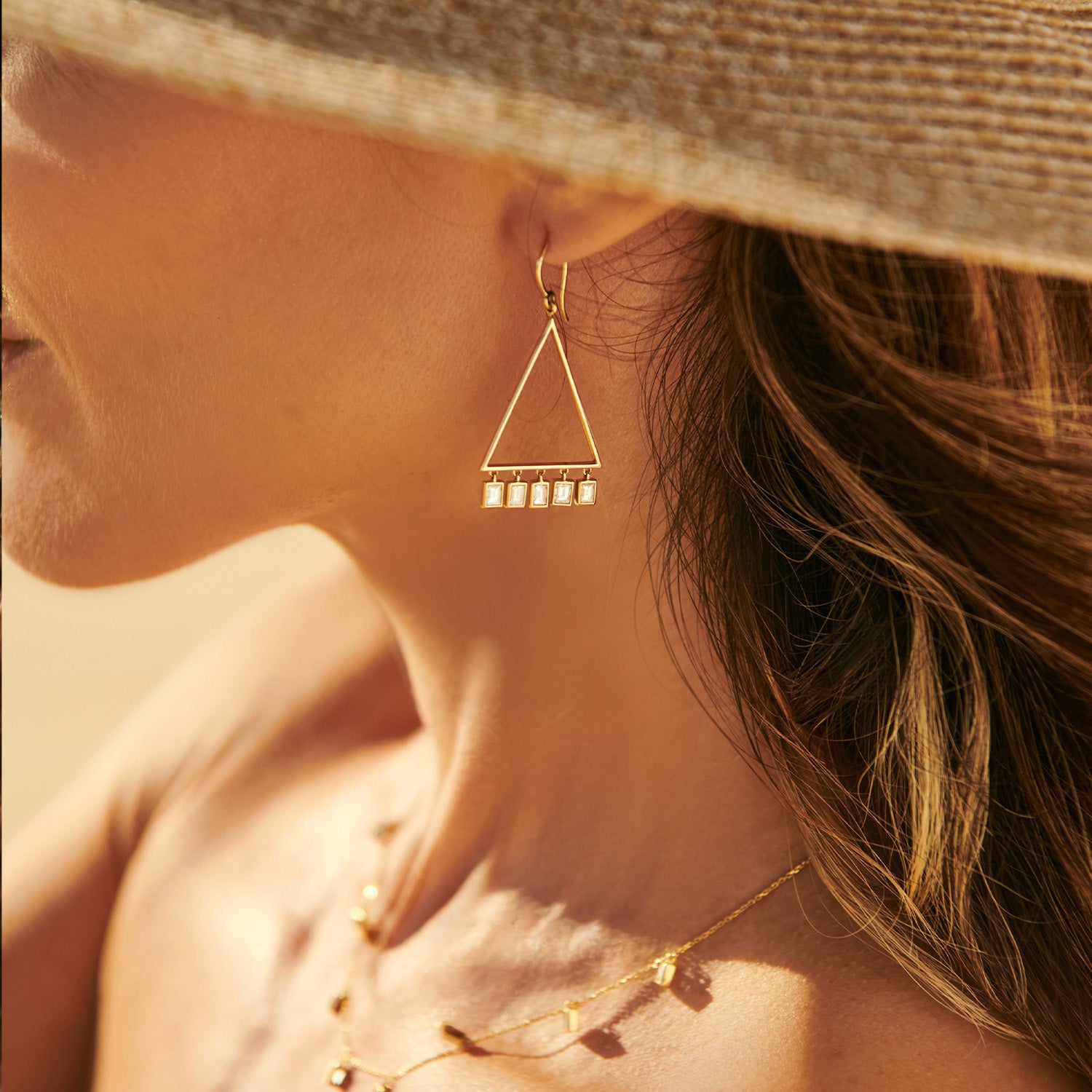 Triangle Rice Earrings