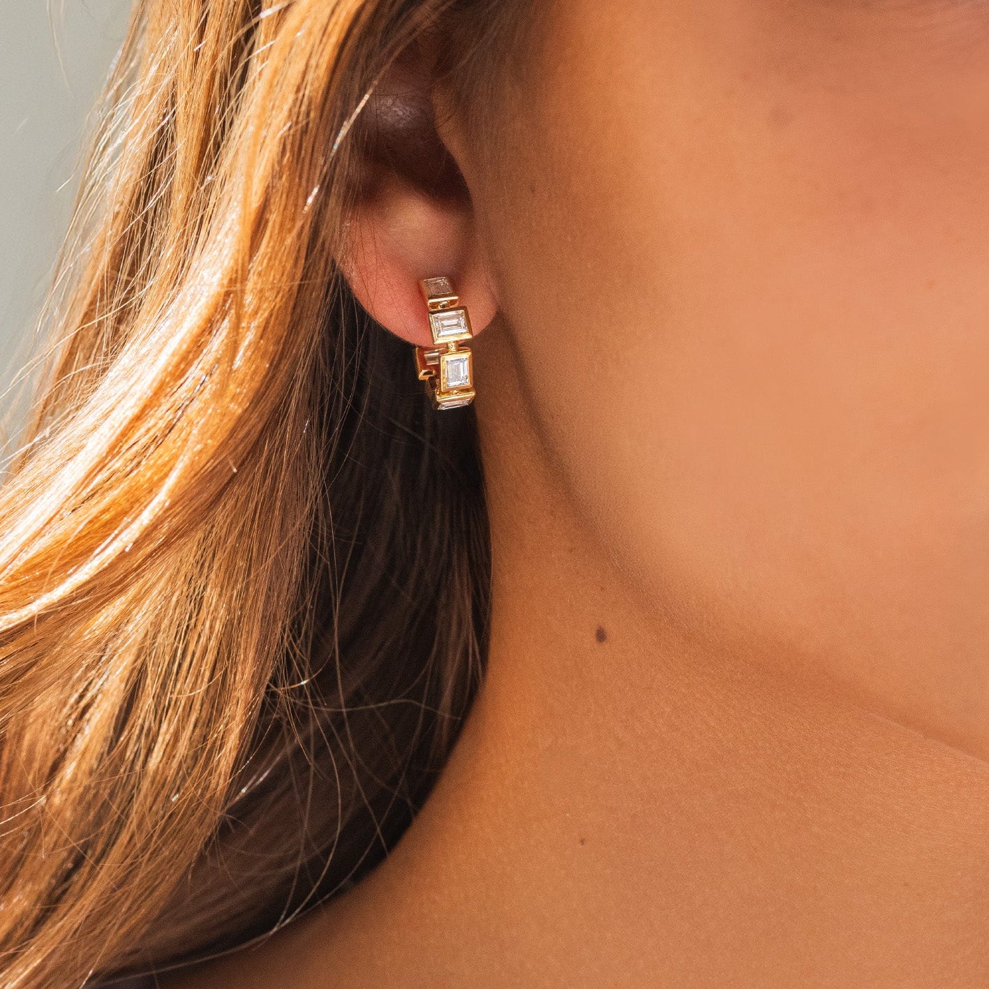 Mini Rice Hoop Earrings