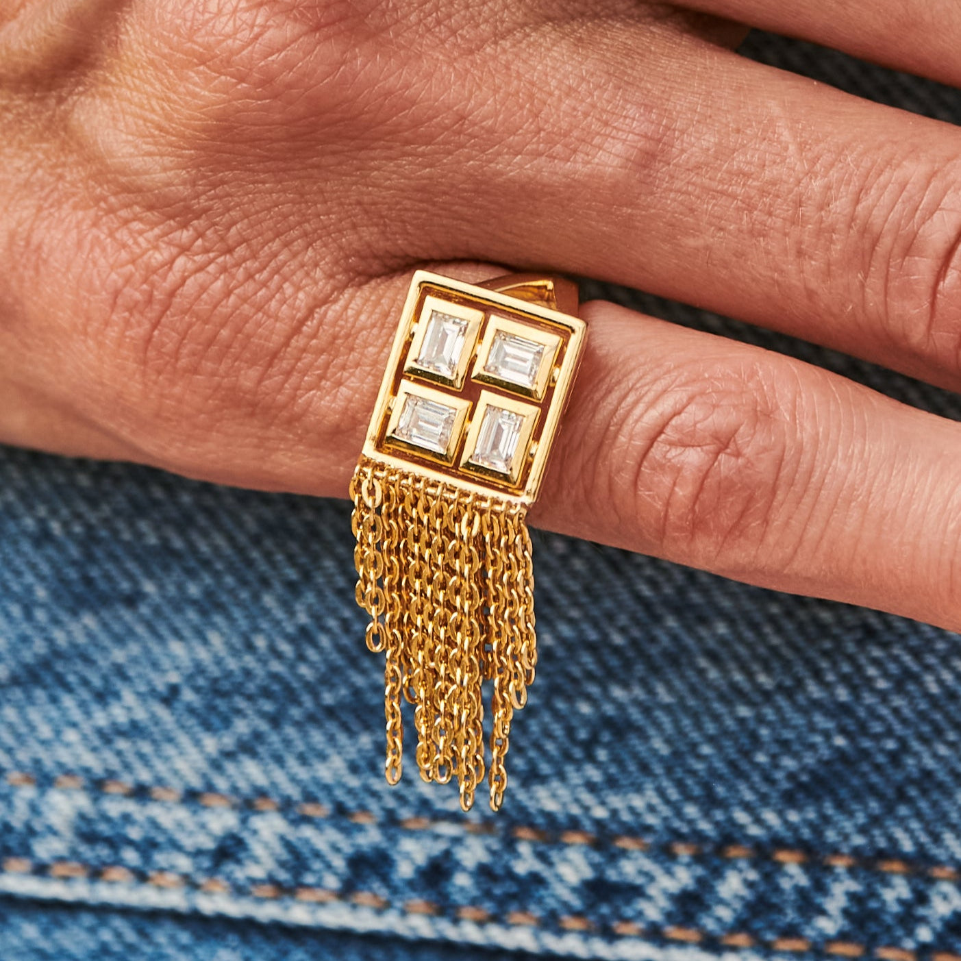 Mini Ricefield Fringe Ring