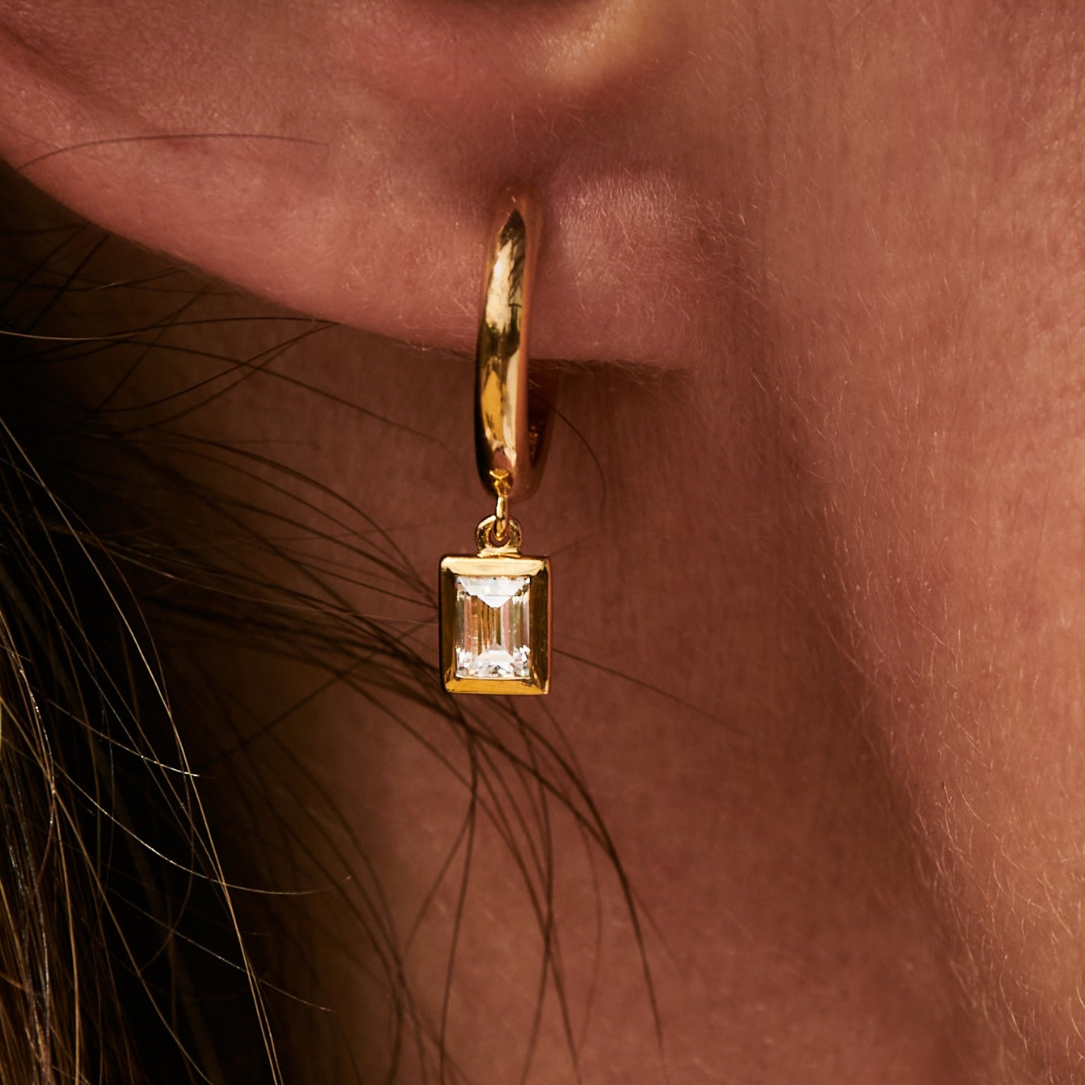 Single Rice Drop Earrings