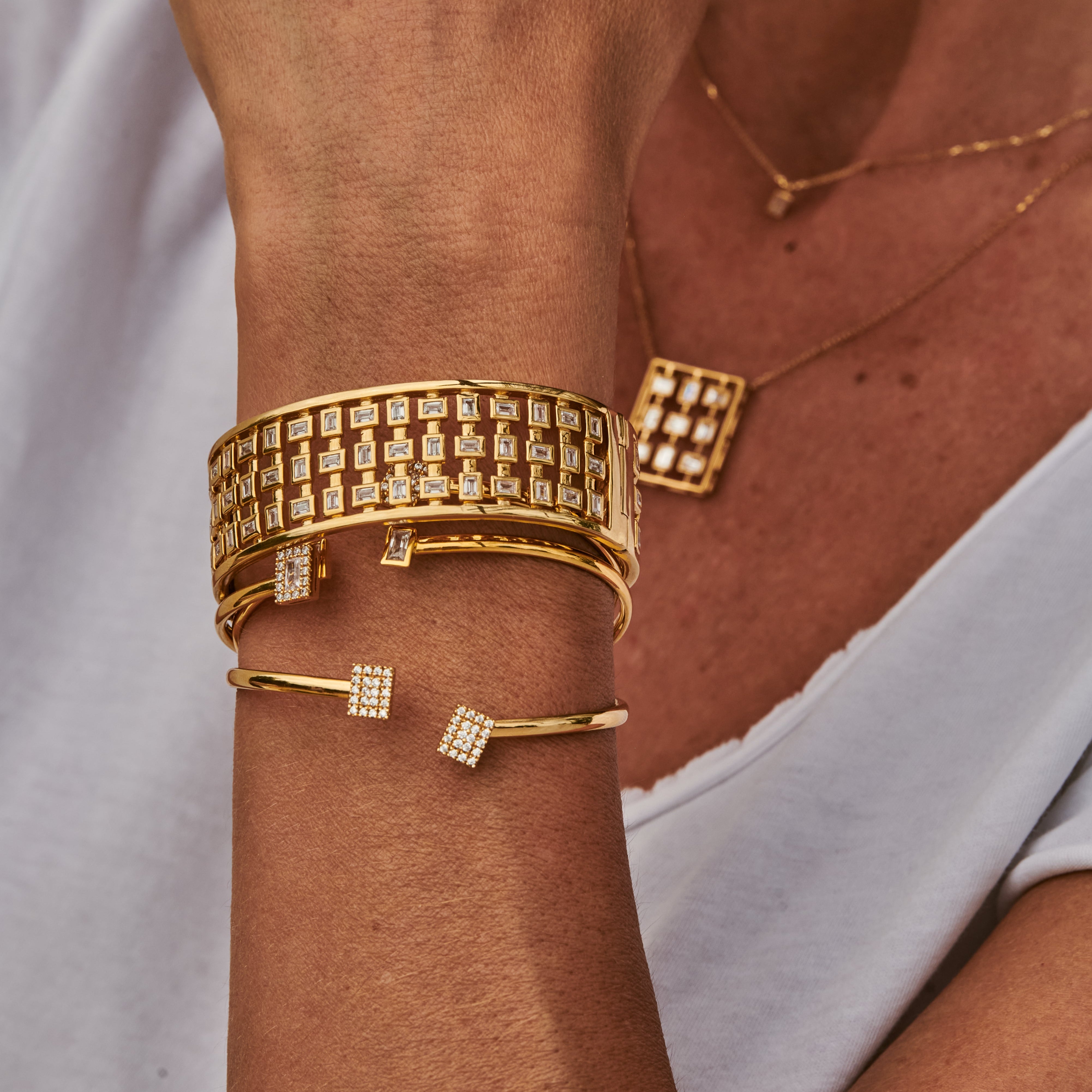 Rice Bangle Pavé